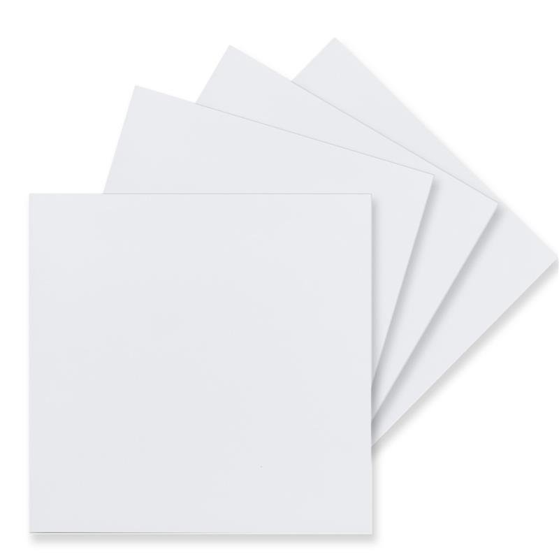 50 Einzel-Karten Quadratisch - 15 x 15 cm in Hochweiß (Weiß) - 240 g