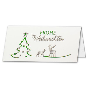 Weihnachtskarten DIN Lang mit Brief-Umschl&auml;gen...