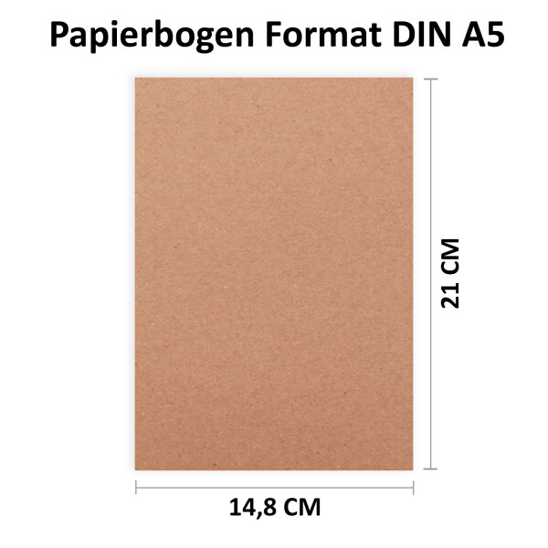 250 Blatt DIN A5 Papier - Naturpapier Rosa - 120gr - 14,8 x 21cm - Ba,  29,50 €