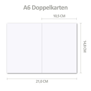 200x Faltkarten Set mit Briefumschlägen DIN A6 / C6 - Anthrazit (Grau) - 14,8 x 10,5 cm (105 x 148) - Doppelkarten Set - Serie FarbenFroh