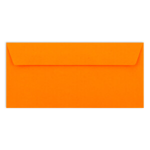 25 x DIN Lang Briefumschläge in Übergröße (DIN C6/5) - 22,9 x 11,4 cm - Orange - Nassklebung ohne Fenster - für dicke Karten und viel Inhalt - NEUSER PAPIER