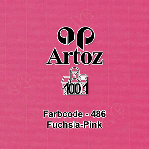 ARTOZ 200x Briefumschläge DIN B6 Fuchsia Pink (Pink) - 12,5 x 17,8 cm - Nassklebung - gerippte Kuverts ohne Fenster - Serie Artoz 1001