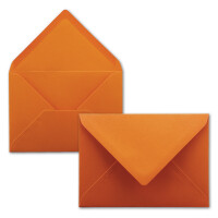 25 Brief-Umschläge - Terracotta - DIN C6 - 114 x 162 mm - Kuverts mit Nassklebung ohne Fenster für Gruß-Karten & Einladungen - Serie FarbenFroh