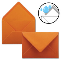 25 Brief-Umschläge - Terracotta - DIN C6 - 114 x 162 mm - Kuverts mit Nassklebung ohne Fenster für Gruß-Karten & Einladungen - Serie FarbenFroh