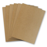 25x Vintage Kraftpapier DIN A5 - 21 x 14,8 cm - Recycling-Karton - 280 g/m² - natur-brauner Bastel-Karton Künstler-Karton Pappe - UmWelt by GUSTAV NEUSER