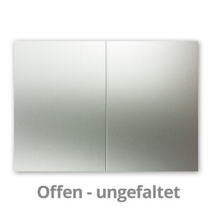 100 Faltkarten B6 - SILBER-METALLIC - PREMIUM QUALITÄT - 11,5 x 17 cm - sehr formstabil - für Drucker geeignet! - Qualitätsmarke: NEUSER FarbenFroh!!