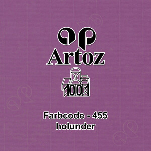 ARTOZ 100x Tischkarten - Holunder (Violett) - 45 x 100 mm blanko Platz-Kärtchen - Faltkarten für festliche Tafel - Tischdekoration - 220 g/m² gerippt