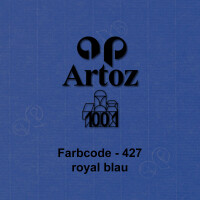 ARTOZ 100x Tischkarten - Royal (Blau) - 45 x 100 mm blanko Platz-Kärtchen - Faltkarten für festliche Tafel - Tischdekoration - 220 g/m² gerippt