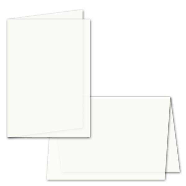 100x faltbares Einlege-Papier für A6 Faltkarten - transparent-weiß - 143 x 200 mm (100 x 143 mm gefaltet) -  hochwertig mattes Papier von GUSTAV NEUSER