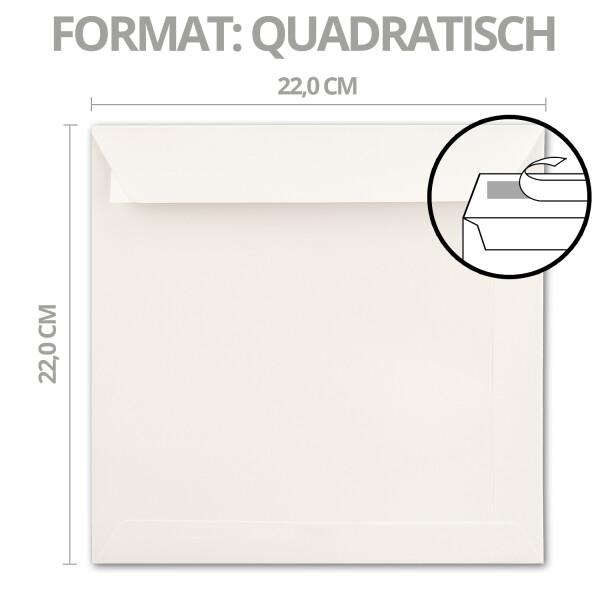 Briefumschläge quadratisch 22x22 cm in Transparent I Paper24, 0,45 €