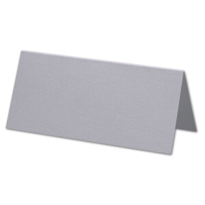 ARTOZ 100x Tischkarten - Graphit (Grau) - 45 x 100 mm blanko Platz-Kärtchen - Faltkarten für festliche Tafel - Tischdekoration - 220 g/m² gerippt
