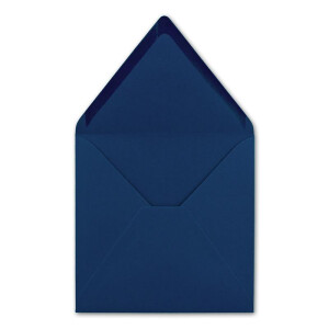 100x Quadratische Briefumschläge in Dunkelblau (Blau) - 15,5 x 15,5 cm - ohne Fenster, mit Nassklebung - 110 g/m² - Für Einladungskarten zu Hochzeit, Geburtstag und mehr - Serie FarbenFroh