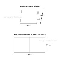 Quadratische Falt-Karten 15 x 15 cm - Rosa - 100 Stück - formstabil - für Drucker geeignet - für Grußkarten, Einladungen & mehr