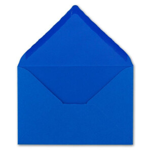 100 Brief-Umschläge mit Wellenschnitt - Royal-Blau / Königsblau - DIN C5 - 16,2 x 22,9 cm - 120 gr - mit wellenförmigen Rändern - Nassklebung - FarbenFroh by GUSTAV NEUSER