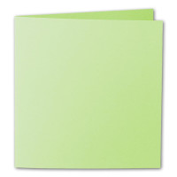 ARTOZ 25x Faltkarten quadratisch - Birkengrün (Grün) - 155 x 155 mm Karten blanko zum Selbstgestalten - 220 g/m² gerippt