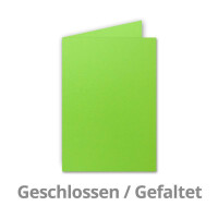 50 Faltkarten B6 - Hell-Grün - Blanko Doppel-Karten - 12 x 17 cm - sehr formstabil - für Drucker geeignet - Serie: FarbenFroh