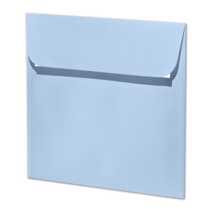 ARTOZ 25x quadratische Briefumschläge pastellblau (Blau) 100 g/m² - 16 x 16 cm - Kuvert ohne Fenster - Umschläge mit Haftklebung