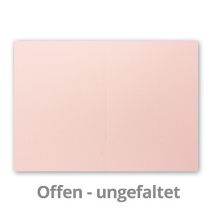 100 Faltkarten B6 - Rosa - Blanko Doppel-Karten - 12 x 17 cm - sehr formstabil - für Drucker geeignet - Serie: FarbenFroh