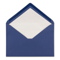 25x Brief-Umschläge C5 - Dunkel-Blau - gefüttert mit weißem Seidenpapier - 110 g/m² - 22,9 x 15,5 cm - Nassklebung