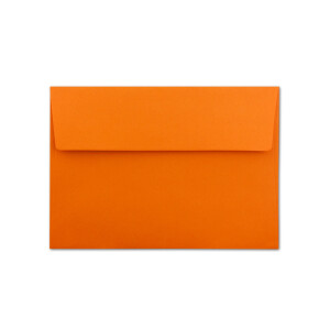 75x Briefumschläge Orange DIN C6 Format 11,4 x 16,2 cm - Haftklebung - Kuverts ohne Fenster - Weihnachten, Grußkarten & Einladungen - Für A6 & A4 Papier