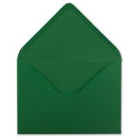 25x Briefumschläge B6 - 17,5 x 12,5 cm - Dunkel-grün - Nassklebung mit spitzer Klappe - 120 g/m² - Für Hochzeit, Gruß-Karten, Einladungen