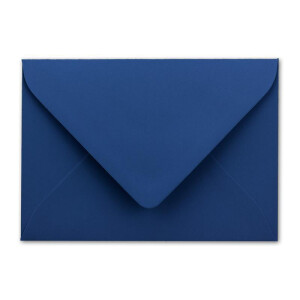 50 Briefumschläge in Nachtblau mit weißem Innenfutter - Kuverts in DIN B6 Format  - 12,5 x 17,6 cm - Seidenfutter - Nassklebung
