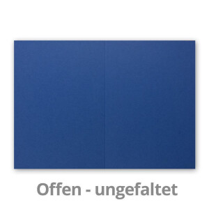 50 Faltkarten B6 - Nacht-Blau - PREMIUM QUALITÄT - 11,5 x 17 cm - sehr formstabil - für Drucker geeignet! - Qualitätsmarke: NEUSER FarbenFroh!!