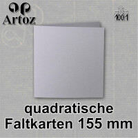 ARTOZ 25x Faltkarten quadratisch - Graphit (Grau) - 155 x 155 mm Karten blanko zum Selbstgestalten - 220 g/m² gerippt