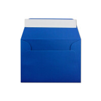 50x Briefumschläge Royalblau / Königs-blau DIN C6 Format 11,4 x 16,2 cm - Haftklebung - Kuverts ohne Fenster - Weihnachten, Grußkarten & Einladungen - Für A6 & A4 Papier