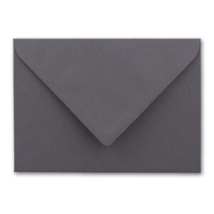 50x Kuverts in Granit-Grau - Brief-Umschläge in DIN B6 - 12,5 x 17,6 cm geripptes Papier - weißes Seidenfutter für Weihnachten & festliche Anlässe
