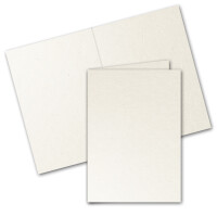 ARTOZ 50x Doppelkarten DIN B6 - Farbe: tortilla (creme / Eierschalen) - 12,0 x 16,9 cm - hochdoppelt - Serie Greenline