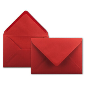 Einladungskarten inklusive Briefumschläge & Einlegeblätter - 25er-Set - Blanko Klapp-Karten in Rosen-Rot - bedruckbare Post-Karten in DIN B6 Format - speziell zum Selbstgestalten & Kreieren