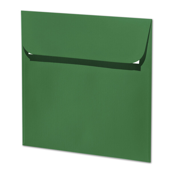ARTOZ 50x quadratische Briefumschläge tannengrün (Grün) 100 g/m² - 16 x 16 cm - Kuvert ohne Fenster - Umschläge mit Haftklebung
