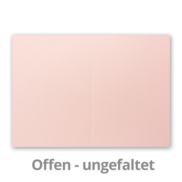 DIN A5 Faltkarten - Rosa - 100 Stück - Einladungskarten - Menükarten - Kirchenheft - Blanko - 14,8 x 21 cm - Marke FarbenFroh by Gustav Neuser