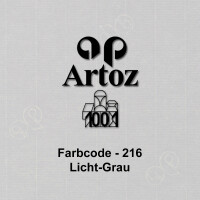 ARTOZ 50x DIN A5 Faltkarten - Lichtgrau (Grau) gerippt 148 x 210 mm Klappkarten hochdoppelt - Blanko Doppelkarte mit 220 g/m² edle Egoutteur-Rippung
