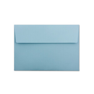 100x Briefumschläge Hell-Blau DIN C6 Format 11,4 x 16,2 cm - Haftklebung - Kuverts ohne Fenster - Weihnachten, Grußkarten & Einladungen - Für A6 & A4 Papier