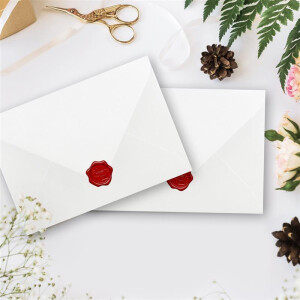 25 x Briefumschläge in weiss mit hell-blauem Seidenfutter, DIN B6 12,5 x 17,6 cm, Nassklebung ohne Fenster - Ideal für Hochzeits-Einladungen Grußkarten Weihnachtskarten