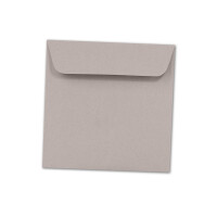 ARTOZ 50x quadratische Briefumschläge - Farbe: beech (hellgrau / hellbraun) - 16,0 x 16,0 cm - mit Haftklebung und Abziehstreifen - Serie Greenline