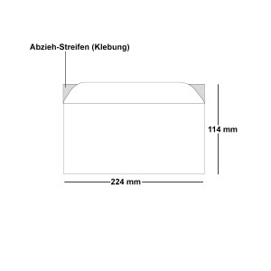 ARTOZ 25x Briefumschläge DIN Lang Honiggelb 100 g/m² selbstklebend - DL 224x114 mm - Kuvert ohne Fenster - Umschläge mit Haftklebung Abziehstreifen