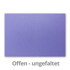 100 Faltkarten B6 - Violett - PREMIUM QUALITÄT - 11,5 x 17 cm - sehr formstabil - für Drucker geeignet! - Qualitätsmarke: NEUSER FarbenFroh!!