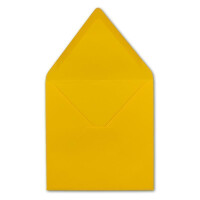 25x Quadratische Briefumschläge in Honiggelb (Gelb) - 15,5 x 15,5 cm - ohne Fenster, mit Nassklebung - 110 g/m² - Für Einladungskarten zu Hochzeit, Geburtstag und mehr - Serie FarbenFroh