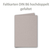 ARTOZ 25x Doppelkarten DIN B6 - Farbe: beech (hellgrau / hellbraun) - 12,0 x 16,9 cm - hochdoppelt - Serie Greenline