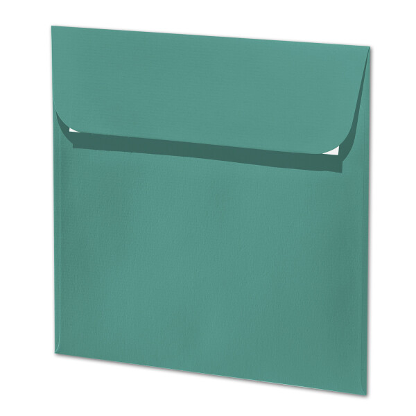 ARTOZ 50x quadratische Briefumschläge tropical green (Grün) 100 g/m² - 16 x 16 cm - Kuvert ohne Fenster - Umschläge mit Haftklebung