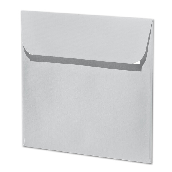 ARTOZ 50x quadratische Briefumschläge lichtgrau (Grau) 100 g/m² - 16 x 16 cm - Kuvert ohne Fenster - Umschläge mit Haftklebung