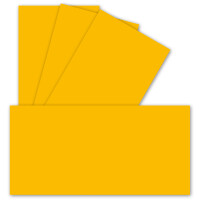 25 Einzel-Karten DIN Lang - 9,9 x 21 cm - 240 g/m² - Honiggelb - Bastelpapier - Tonkarton - Ideal zum bedrucken für Grußkarten und Einladungen