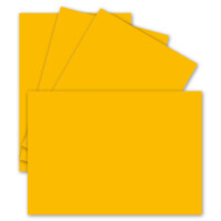 50 Einzel-Karten DIN A6 - 10,5 x 14,8 cm - 240 g/m² - Honig-Gelb - Tonkarton - Bastelpapier - Bastelkarton- Bastel-karten - blanko Postkarten