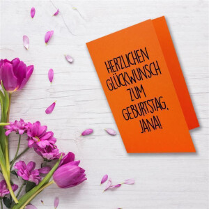 25 Faltkarten B6 - Orange - PREMIUM QUALITÄT - 11,5 x 17 cm - sehr formstabil - für Drucker geeignet! - Qualitätsmarke: NEUSER FarbenFroh!