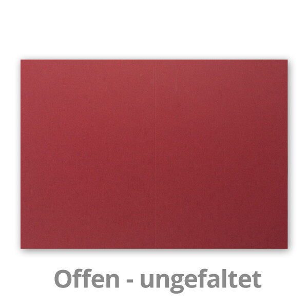 DIN A5 Faltkarten - Dunkelrot - 100 Stück - Einladungskarten - Menükarten - Kirchenheft - Blanko - 14,8 x 21 cm - Marke FarbenFroh by Gustav Neuser