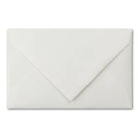 50x Vintage Briefumschläge gefüttert - echtes Büttenpapier - 11,8 x 18,2 cm - Diplomaten Format - Naturweiß (Weß) halbmatt - Nassklebung - mit Seidenfutter