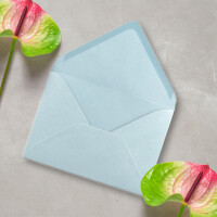 Briefumschläge in Hellblau - 25 Stück - DIN C5 Kuverts 22,0 x 15,4 cm - Nassklebung ohne Fenster - Weihnachten, Grußkarten - Serie FarbenFroh